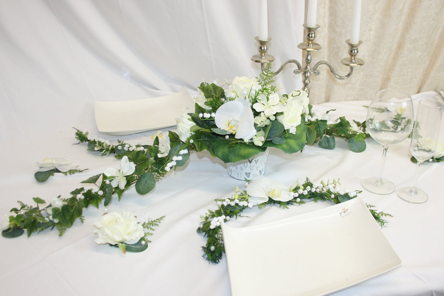 3030 Komplettdeko Maiglöckchen und Orchideen