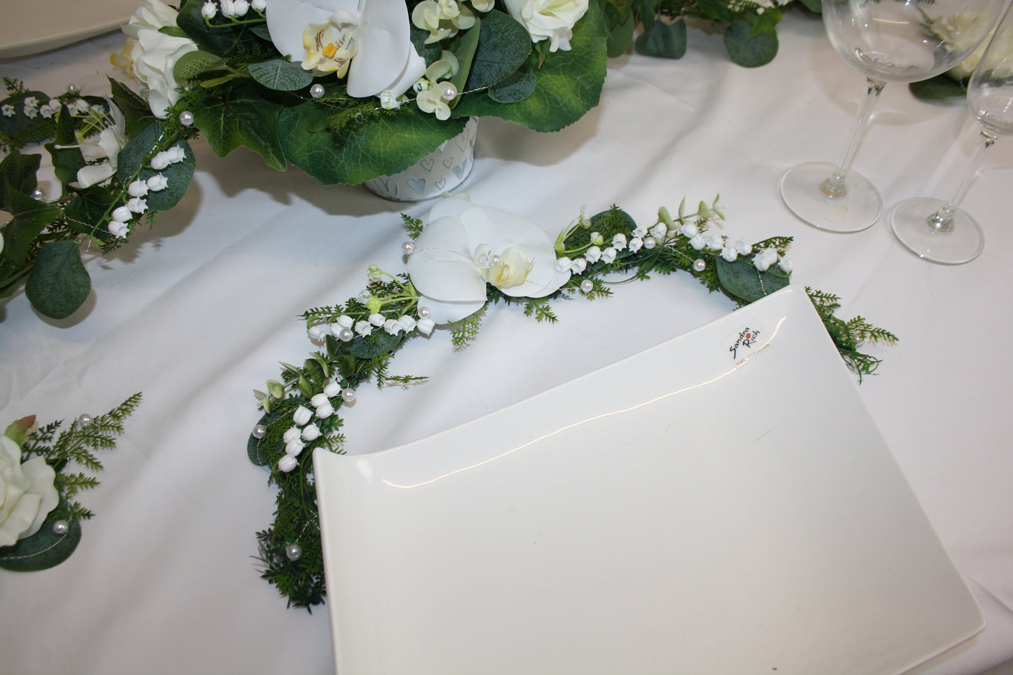 3030 Komplettdeko Maiglöckchen und Orchideen