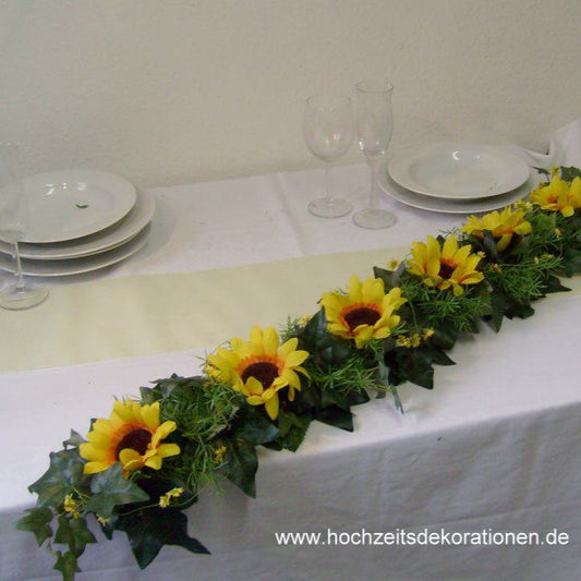 Autogirlande Sonnenblumen