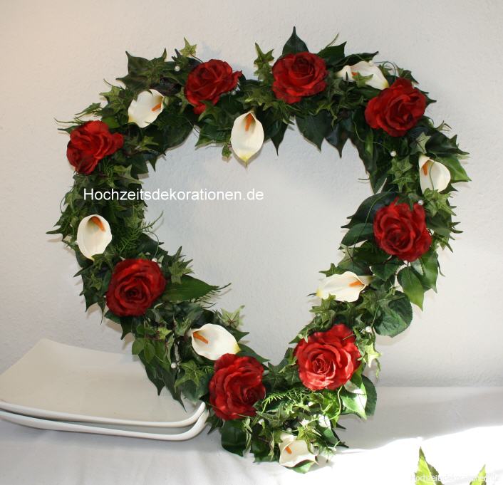 Autoherz offen Rosen und Callas