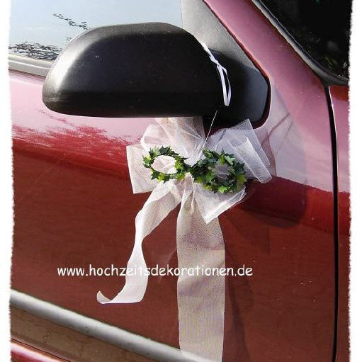 Autoschleife Tüll mit Ringen