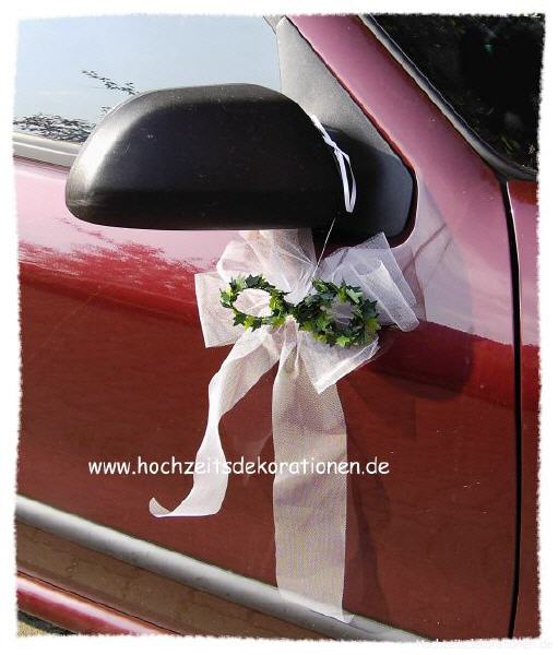 Autoschleife Tüll mit Ringen