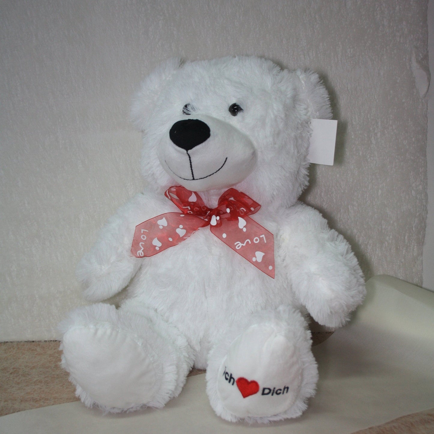 Ich liebe Dich-Kuschelbär-weiss 50cm