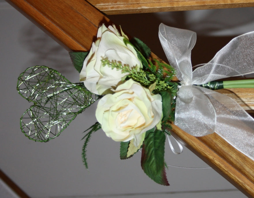 Bankdekos Rosen mit Herz