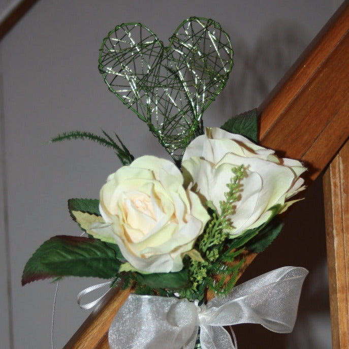 Bankdekos Rosen mit Herz