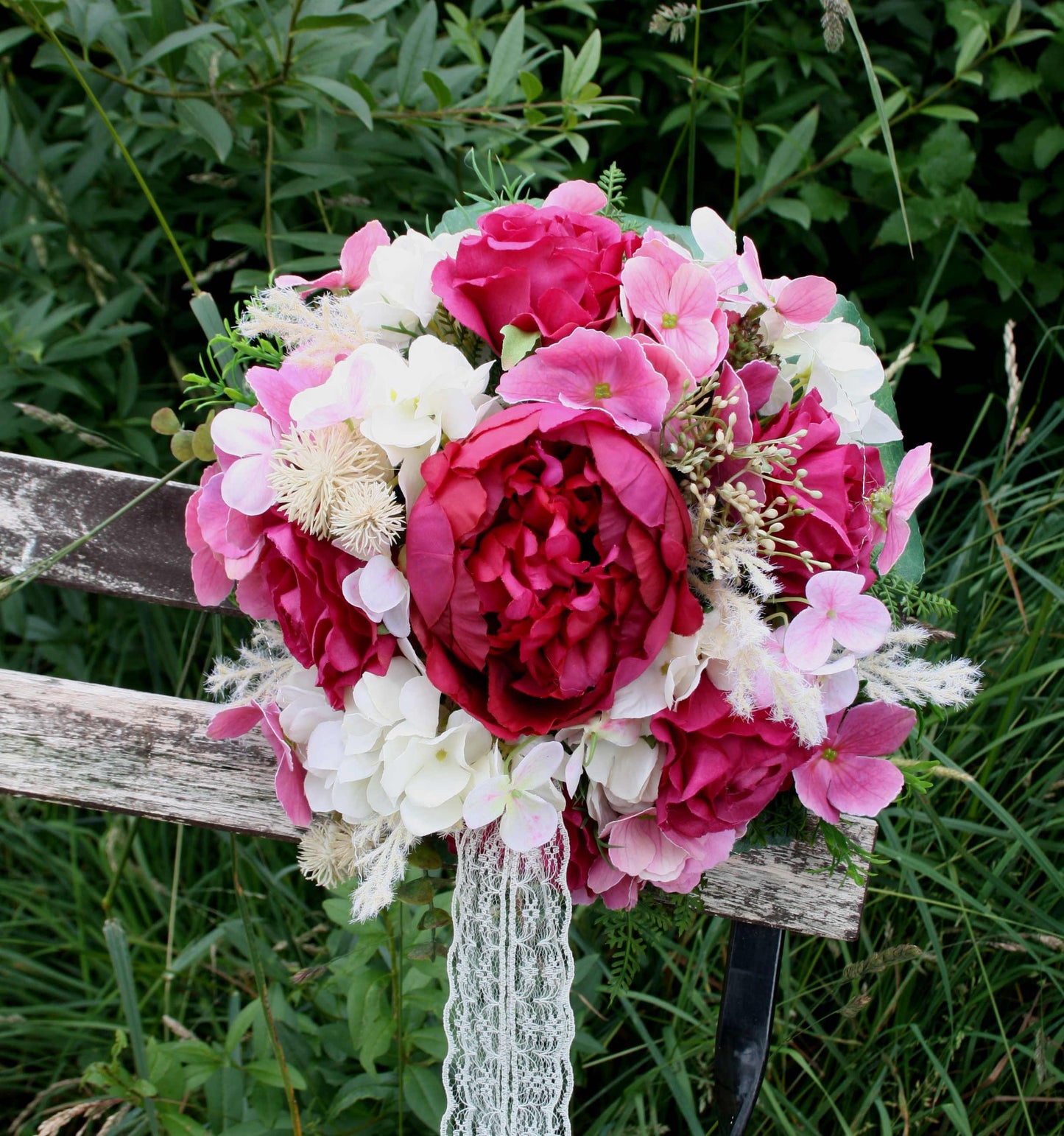 1005 Brautstrauß Sommer Pink / Fuchsia