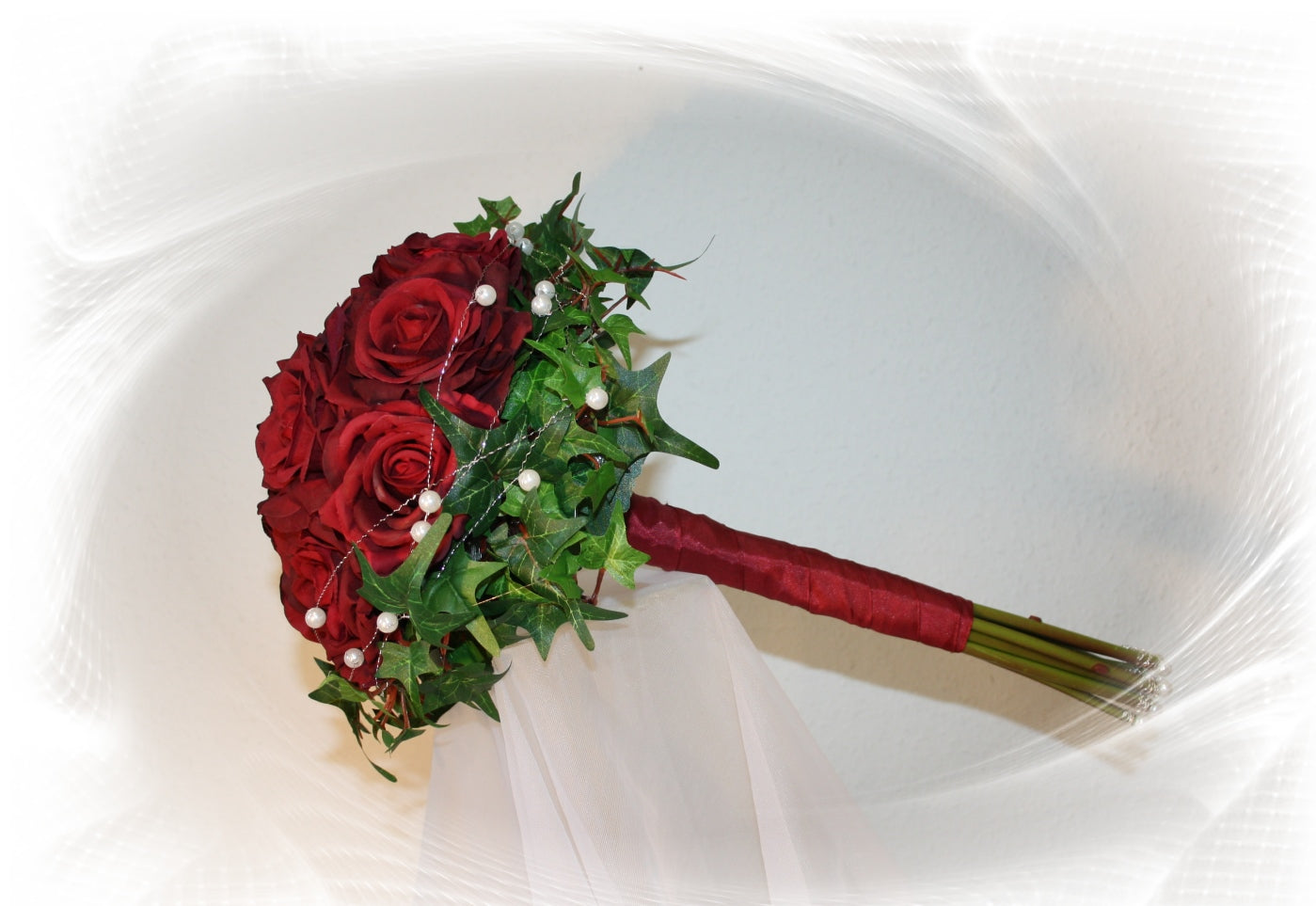 1078 Brautstrauss Stabstrauß elegant