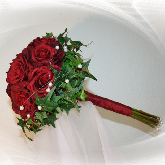 1078 Brautstrauss Stabstrauß elegant