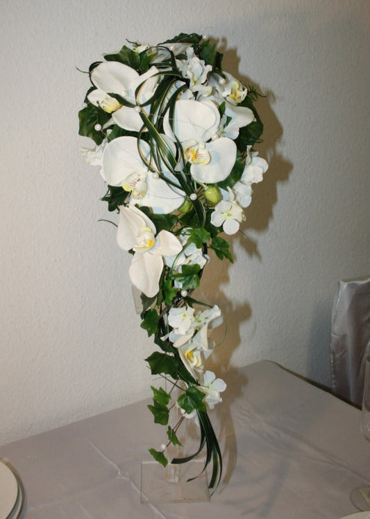 Brautstrauss Orchideen mit Gr„sern