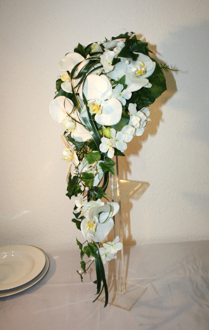 Brautstrauss Orchideen mit Gr„sern