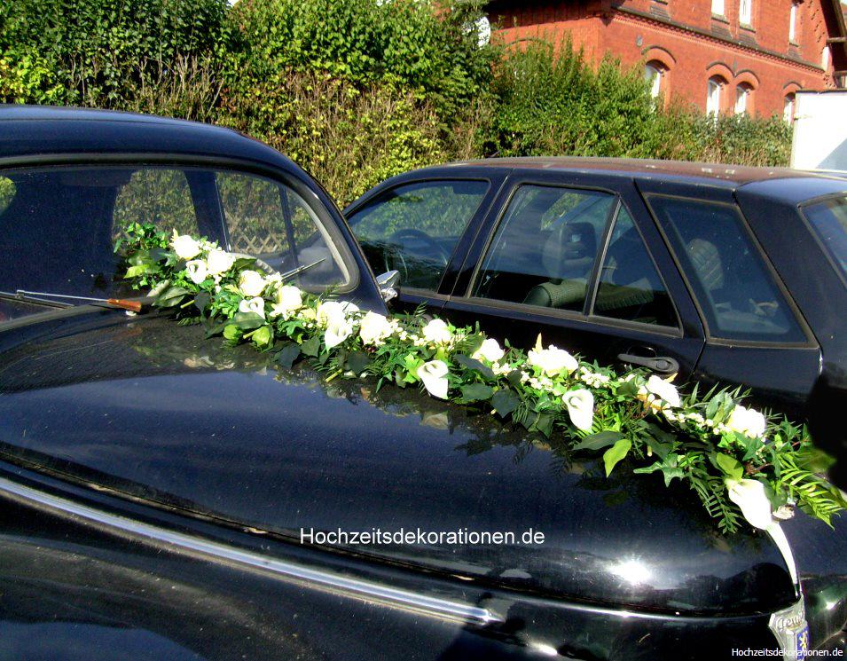 Frontgirlande Hochzeit Rosen und Callas