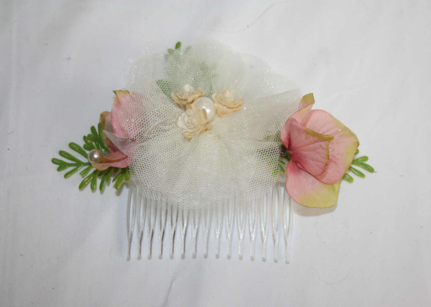 4008 Haarkamm Kommunion cremerosa