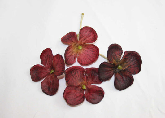 #4022 Haarblüten  Rot-bordeaux Gothic Hortensien