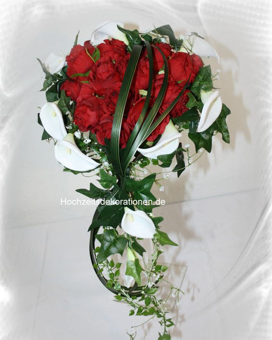 1031 Herzstrauss mit Gräsern