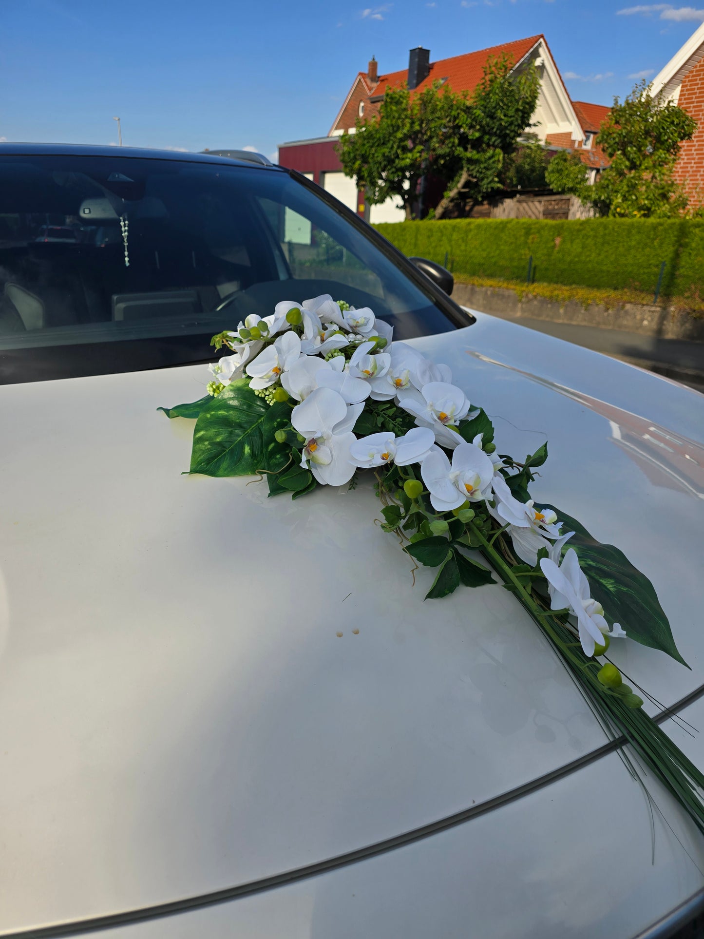Autodeko Orchideen Perlenhochzeit