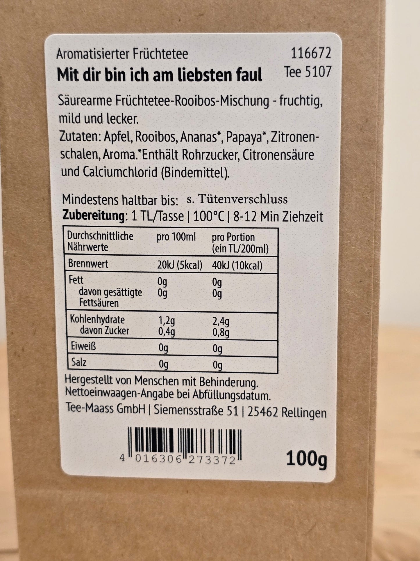 Aromtisierter Früchte-Roibos Tee für Freunde 100gr