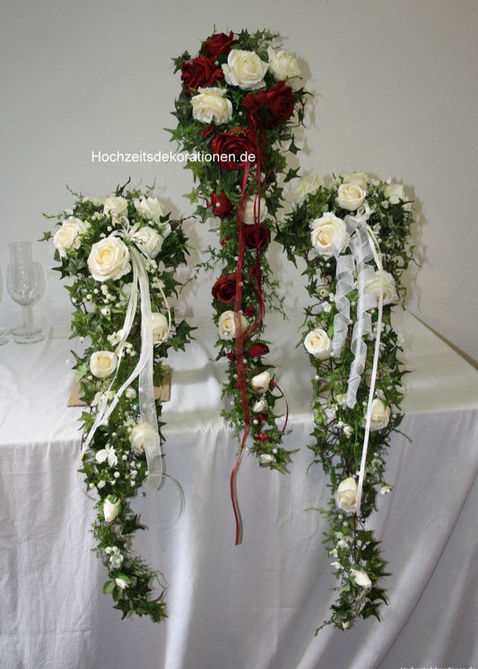 Brautstrauá Wasserfall Rosen lang