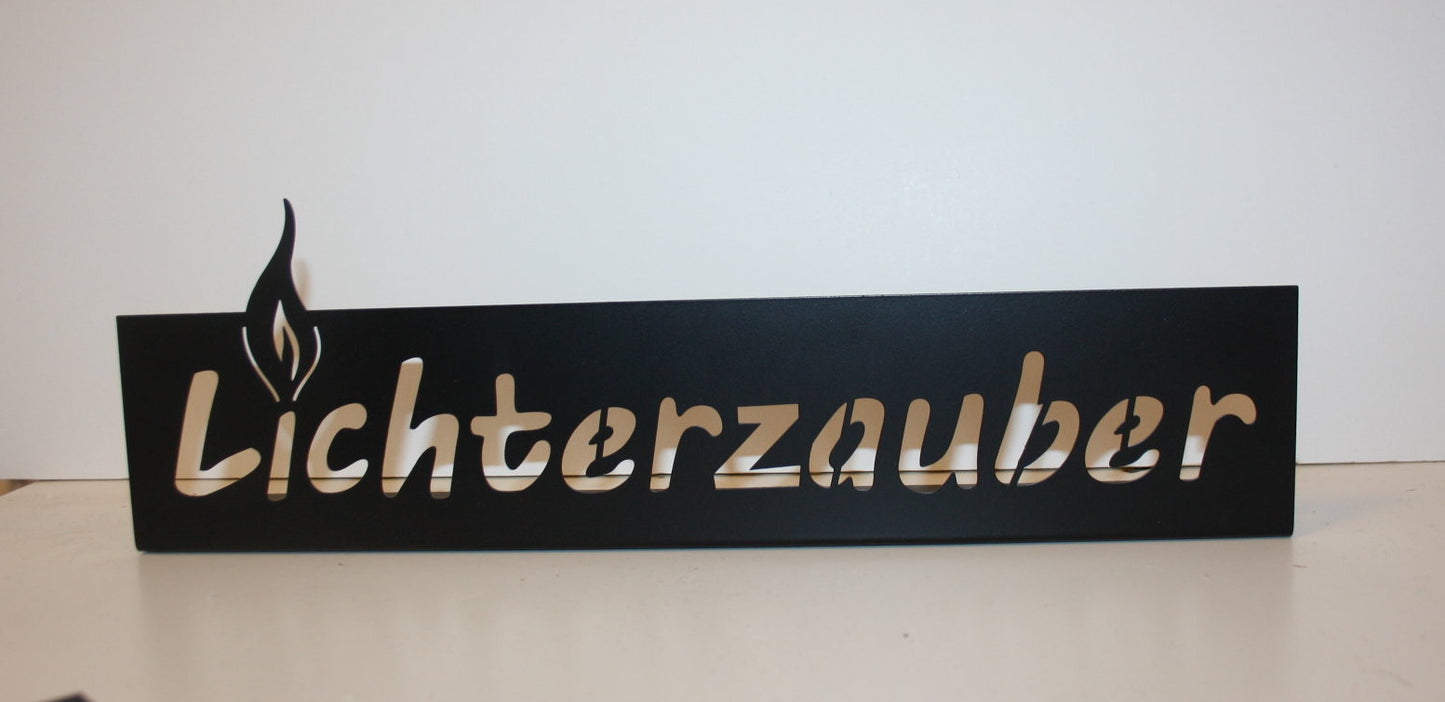 8042 Metalldeko schwarz Lichterzauber