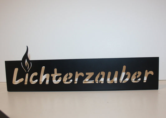 8042 Metalldeko schwarz Lichterzauber