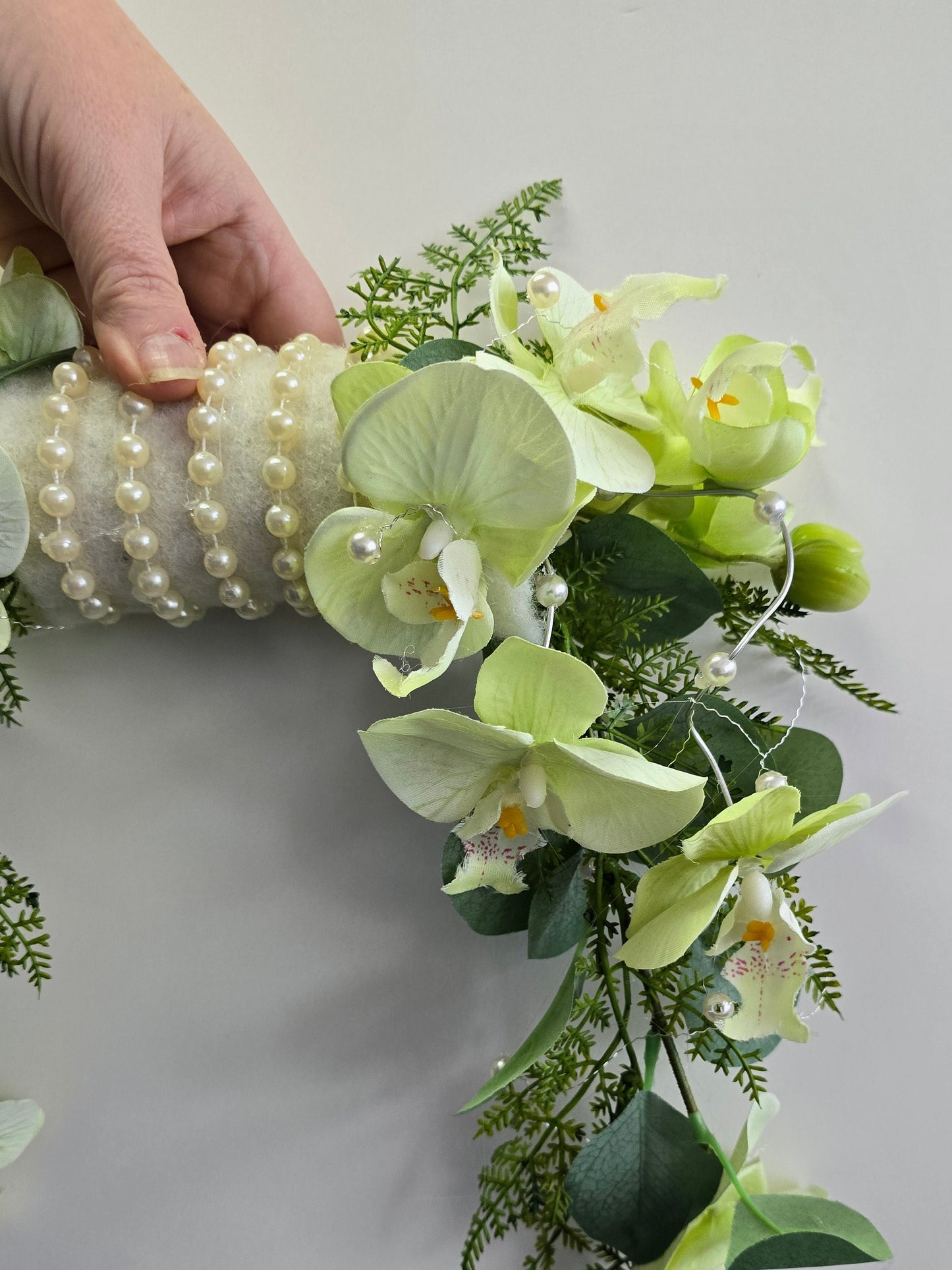 moderner perlenstrauss detail