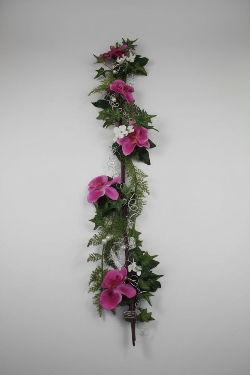 3026 Aufleger Orchideen mit Silberdraht