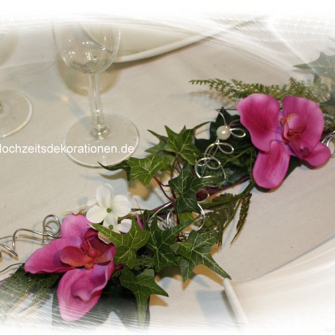 3026 Aufleger Orchideen mit Silberdraht