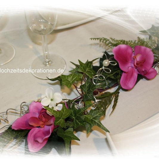 3026 Aufleger Orchideen mit Silberdraht