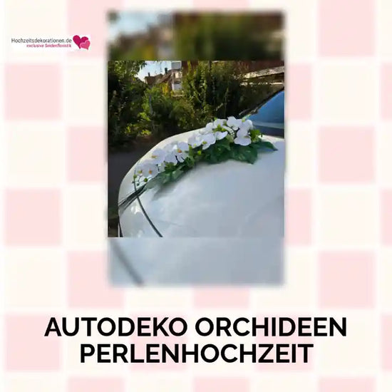 Autodeko Orchideen Perlenhochzeit by@Outfy