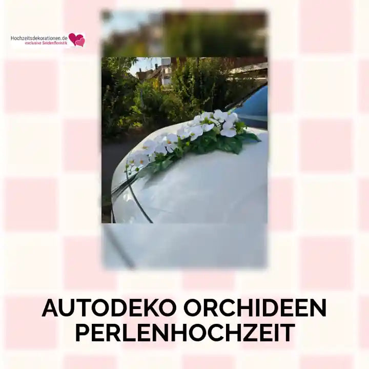 Autodeko Orchideen Perlenhochzeit by@Outfy