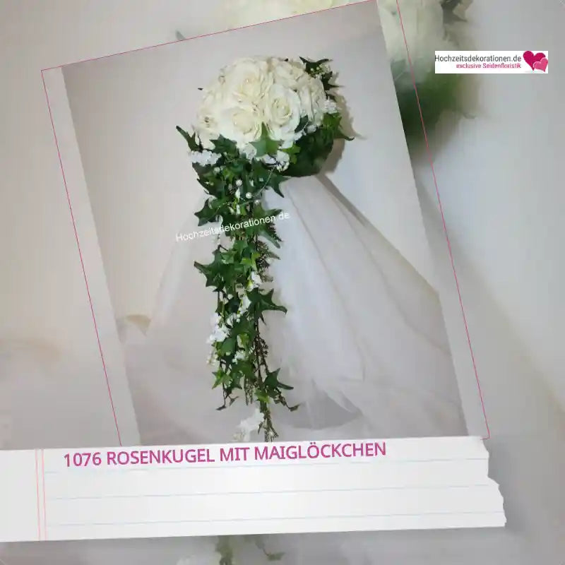 1076 Rosenkugel mit Maigl&ouml;ckchen by@Outfy