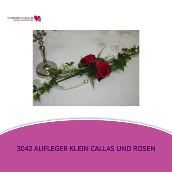 3042 Aufleger klein Callas und Rosen by@Outfy