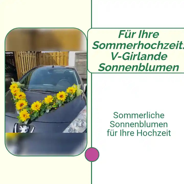 F&uuml;r ihre Sommerhochzeit: V-Girlande Sonnenblumen by@Outfy