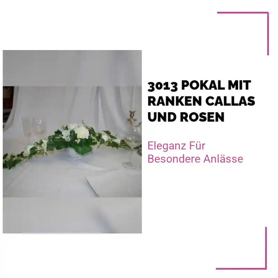 3013 Pokal mit Ranken Callas und Rosen by@Outfy