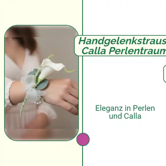 Handgelenkstrauss Calla Perlentraum by@Outfy