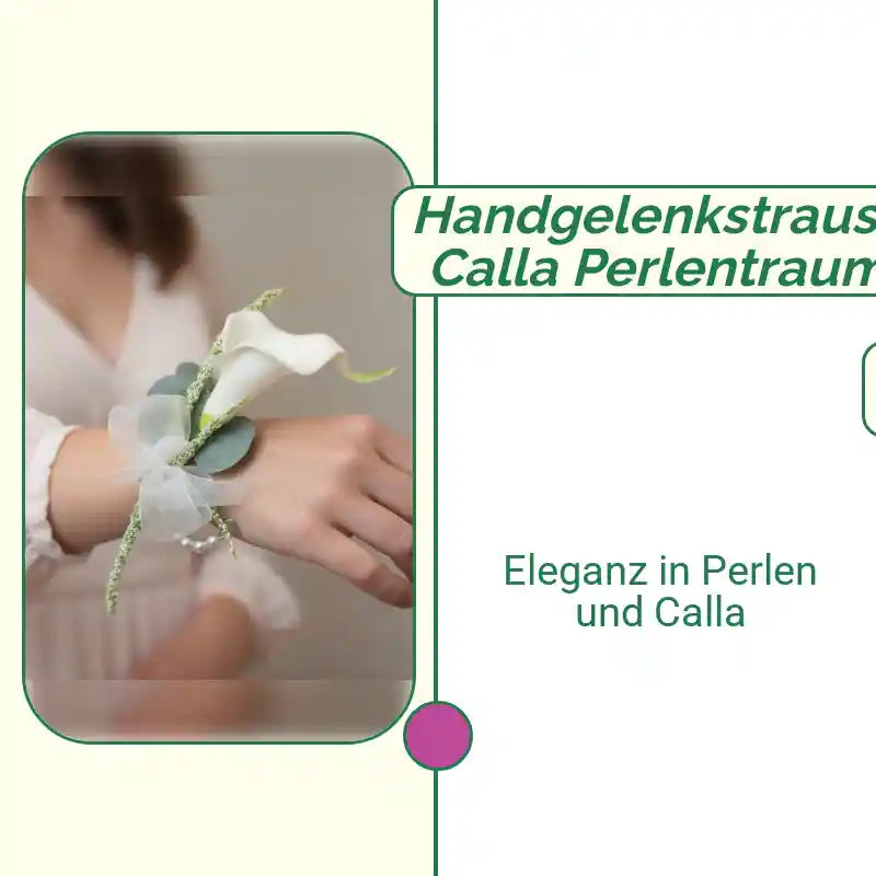Handgelenkstrauss Calla Perlentraum by@Outfy
