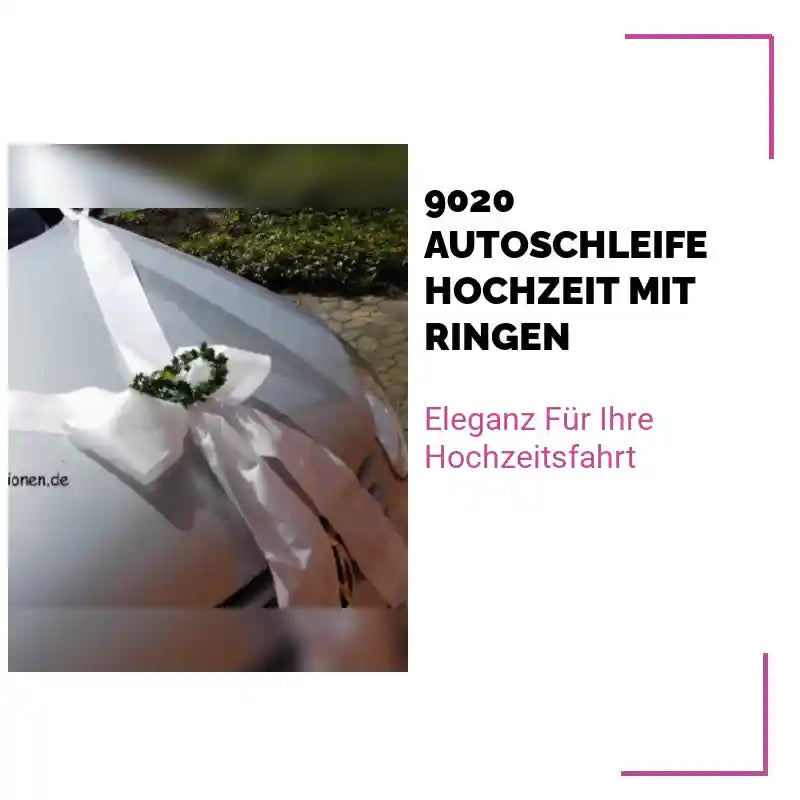 9020 Autoschleife Hochzeit mit Ringen by@Outfy