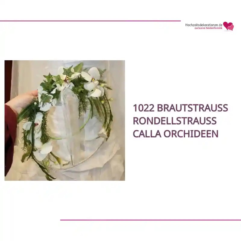 1022 Brautstrauss Rondellstrauss Calla Orchideen by@Outfy