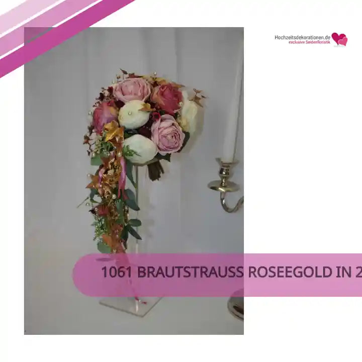 1061 Brautstrauss roseegold in 2 Gr&ouml;&szlig;en by@Outfy