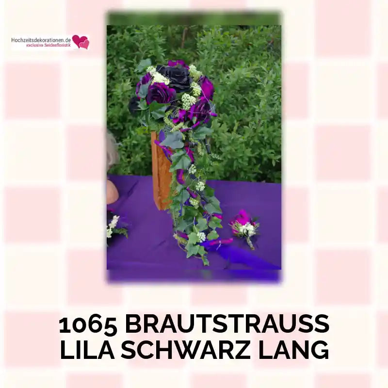 1065 Brautstrau&szlig; lila schwarz lang by@Outfy