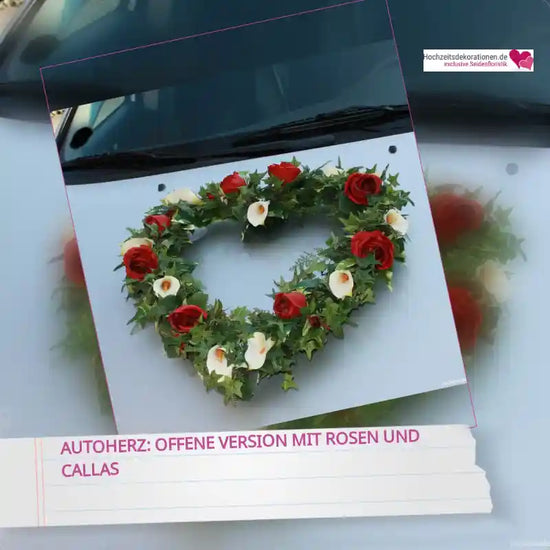 Autoherz: offene Version mit Rosen und Callas by@Outfy