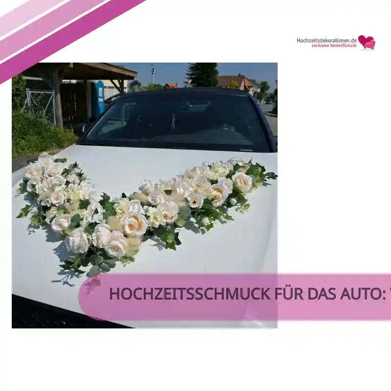 Hochzeitsschmuck f&uuml;r das Auto: V-Girlande Boho, extra gro&szlig; by@Outfy