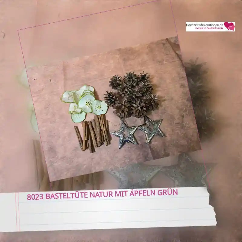 8023 Bastelt&uuml;te Natur mit &Auml;pfeln gr&uuml;n by@Outfy
