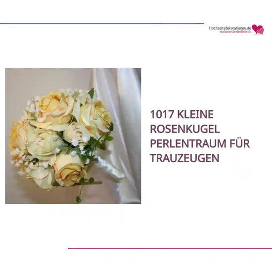 1017 kleine Rosenkugel Perlentraum f&uuml;r Trauzeugen by@Outfy