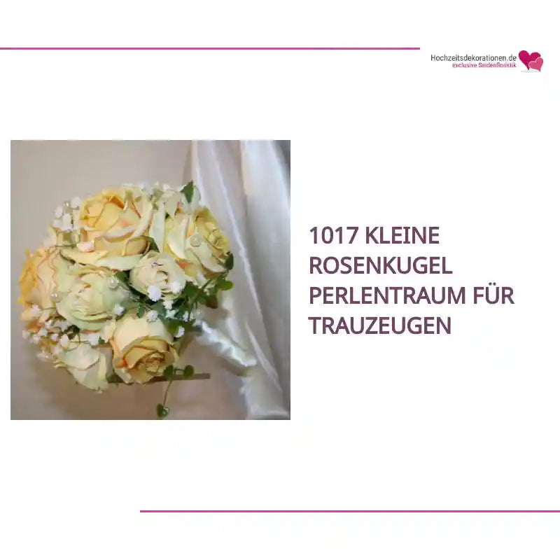 1017 kleine Rosenkugel Perlentraum f&uuml;r Trauzeugen by@Outfy