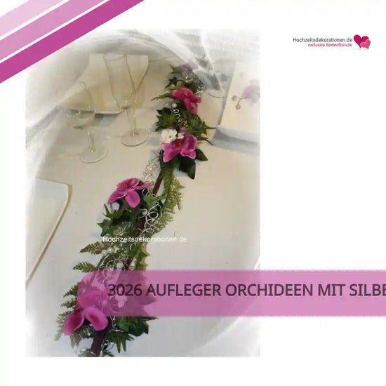 3026 Aufleger Orchideen mit Silberdraht by@Outfy