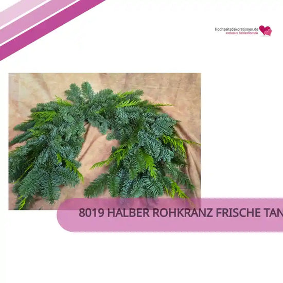 8019 halber Rohkranz frische Tanne, Tuja by@Outfy