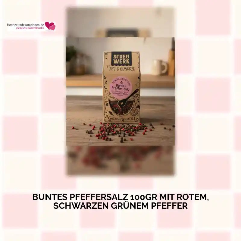 Buntes Pfeffersalz 100gr mit rotem, schwarzen gr&uuml;nem Pfeffer by@Outfy