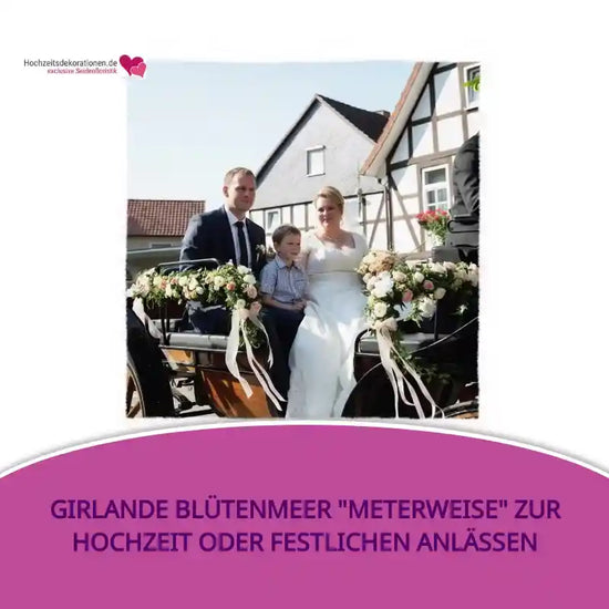 Girlande Bl&uuml;tenmeer "meterweise" zur Hochzeit oder festlichen Anl&auml;ssen by@Outfy