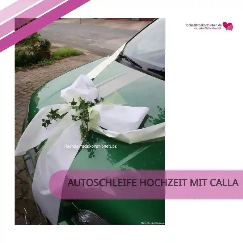 Autoschleife Hochzeit mit Calla by@Outfy