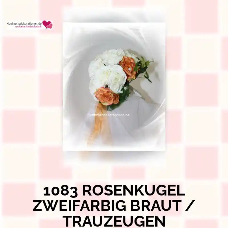 1083 Rosenkugel zweifarbig Braut / Trauzeugen by@Outfy